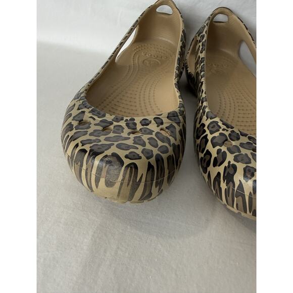 Crocs Kadee Animal Print Cheetah Leopard Women’s 8 Ballet Shoes Slip On - Picture 8 of 11